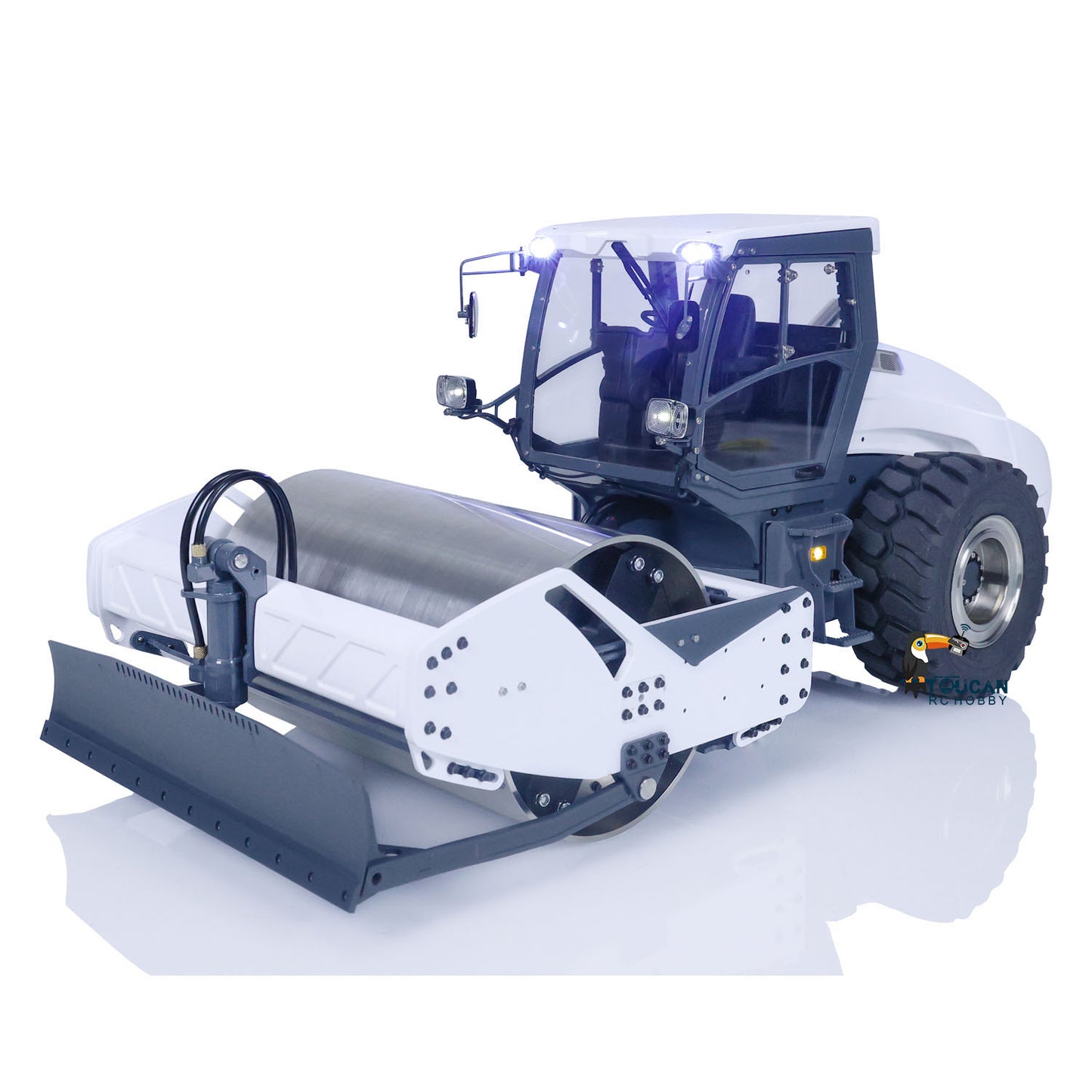 LESU 1:14 Aoue-H13i Hydraulic RC Road Roller Metal Construction Wheeled Car Electric Engineering Vehicle
