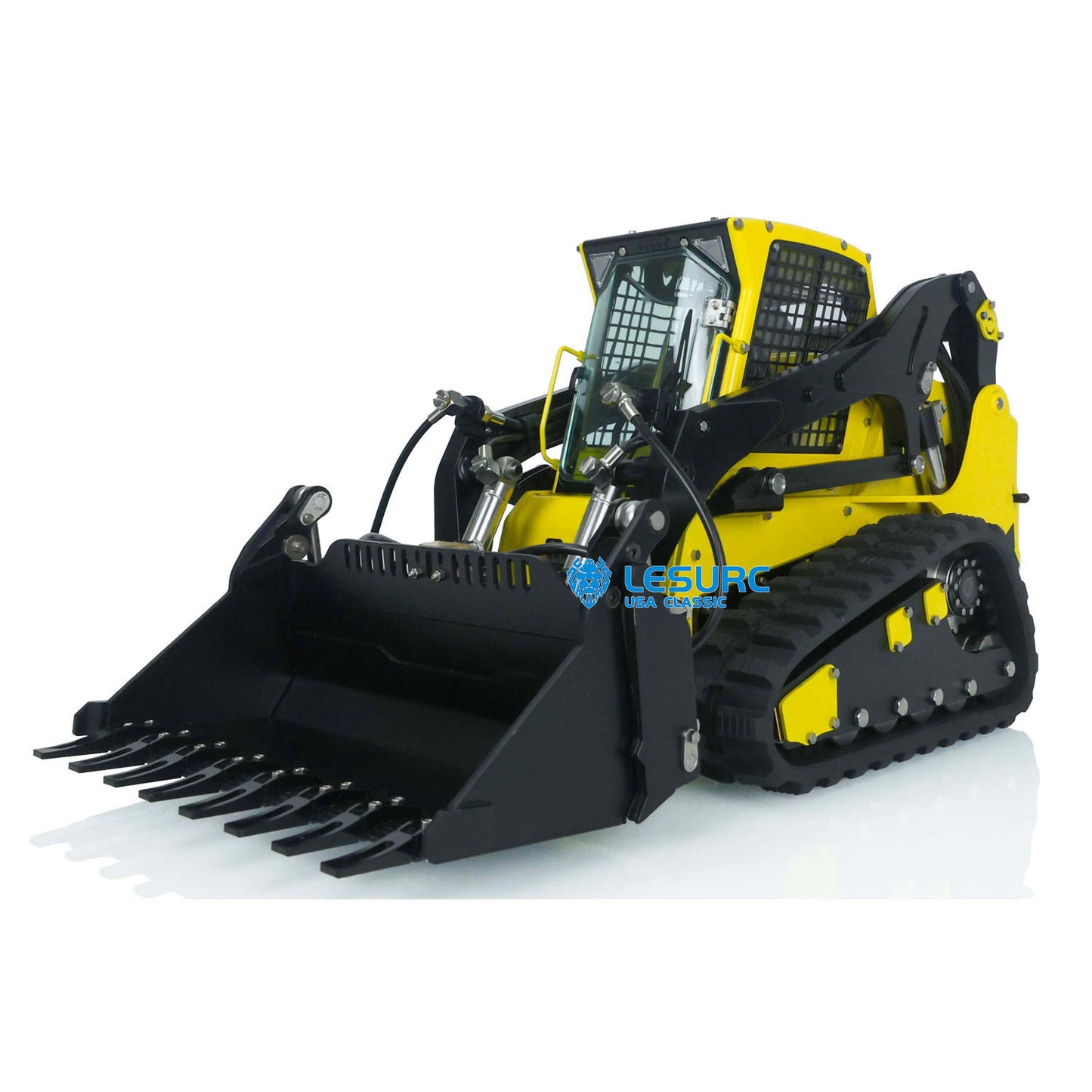 1/14 Scale LESU Hydraulic Radio Controlled Loader Aoue LT5 Tracked Skid-Steer Radio Control Truck Model W/ Controller Battery