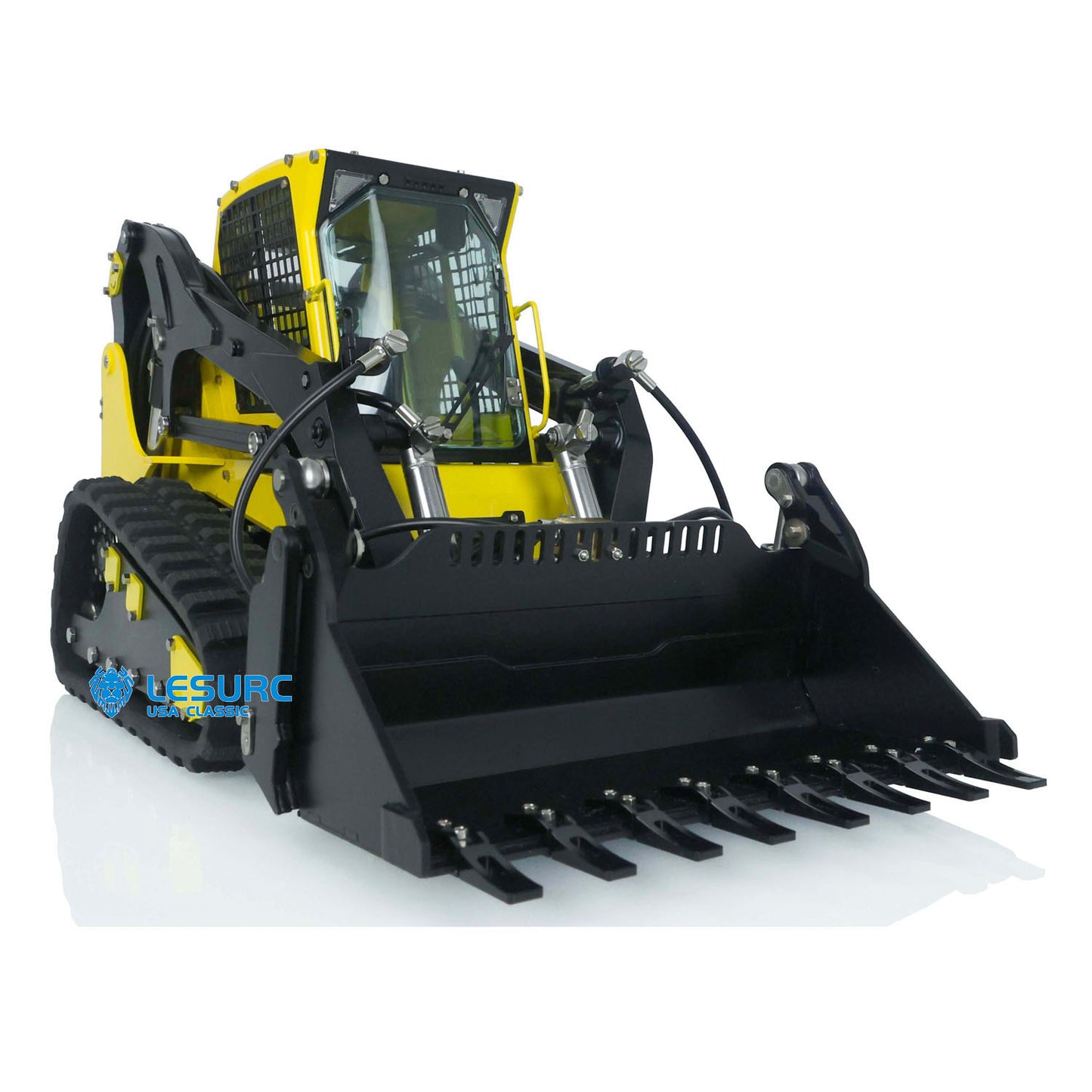 1/14 Scale LESU Hydraulic Radio Controlled Loader Aoue LT5 Tracked Skid-Steer Radio Control Truck Model W/ Controller Battery