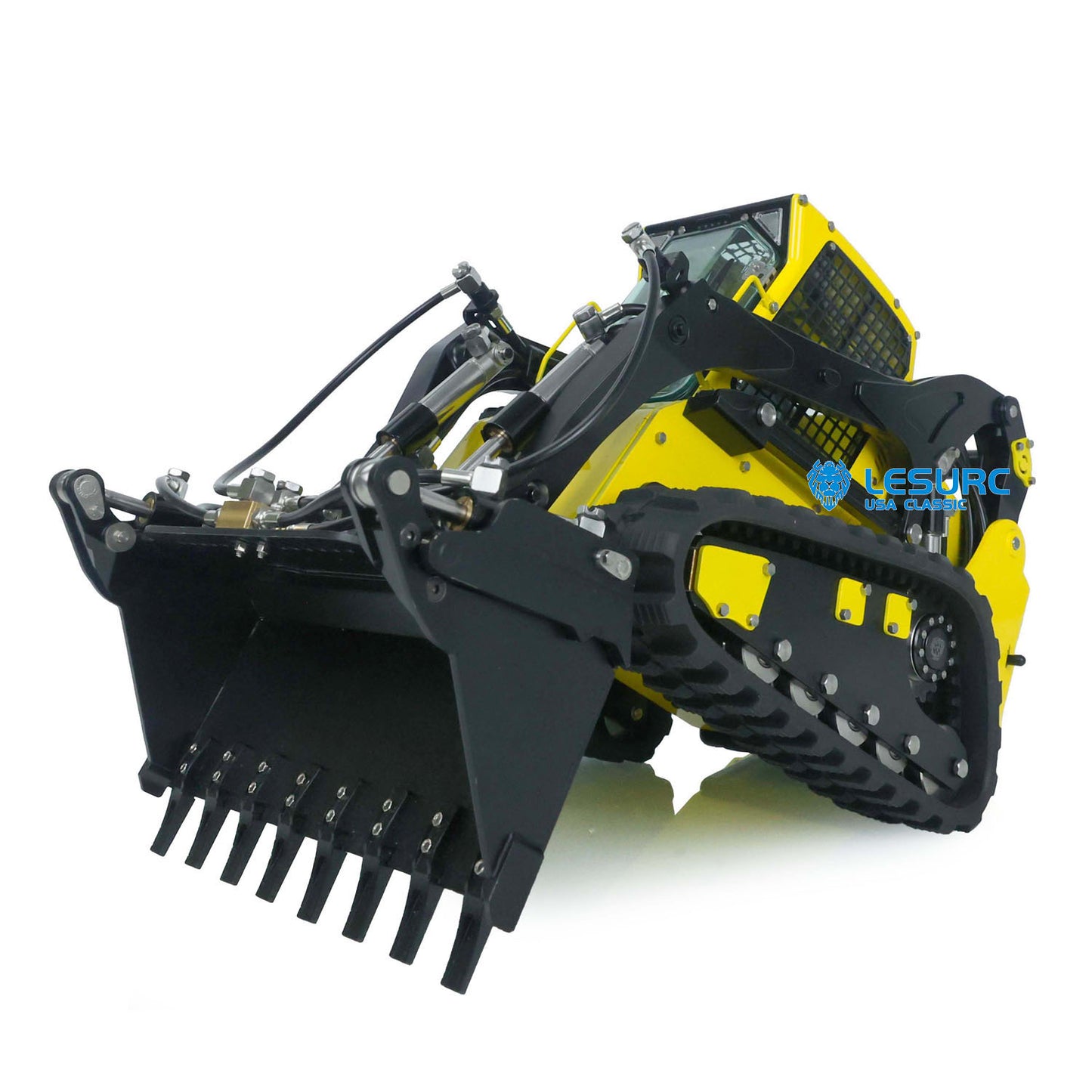1/14 Scale LESU Hydraulic Radio Controlled Loader Aoue LT5 Tracked Skid-Steer Radio Control Truck Model W/ Controller Battery