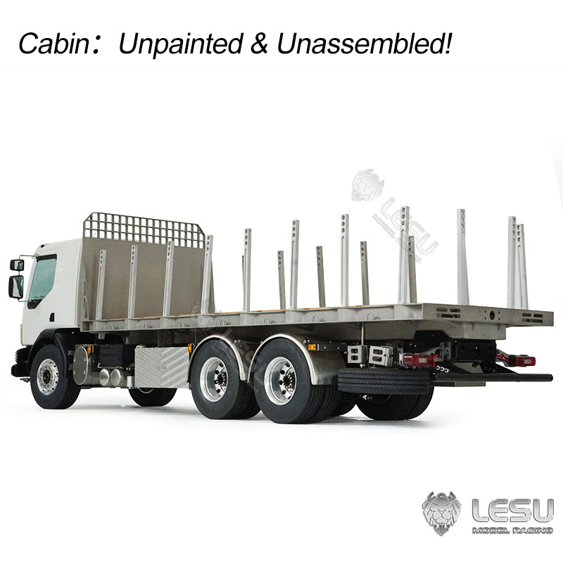 LESU 1/14 RC Flatbed Timber Truck VM FE Remote Control Lorry 2Speed Car 6x4 Metal Chassis RWD Model Vehicle Light Sound Motor