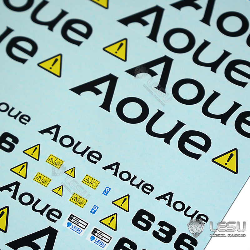 LESU Decal Sticker for 1/14 Scale Remote Construction Tractor Truck Dumper Tractor Model Decorative Parts Hydraulic Plate