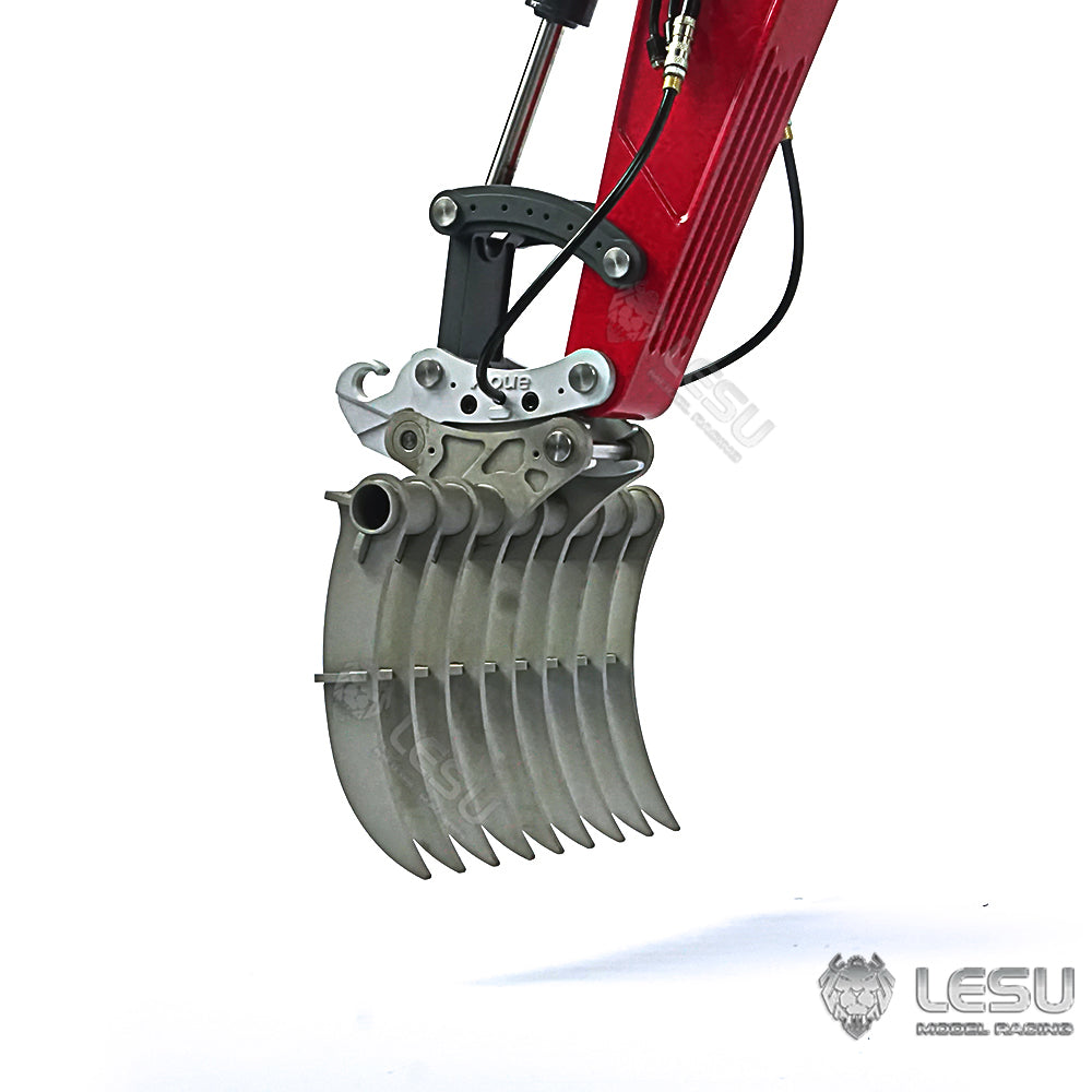 LESU Metal Grab Hammer Hydraulic Tiltable Bucket Ripper Spare Parts For 1/14 RC Aoue ET35 Hydraulic RC Excavator B0006 Model