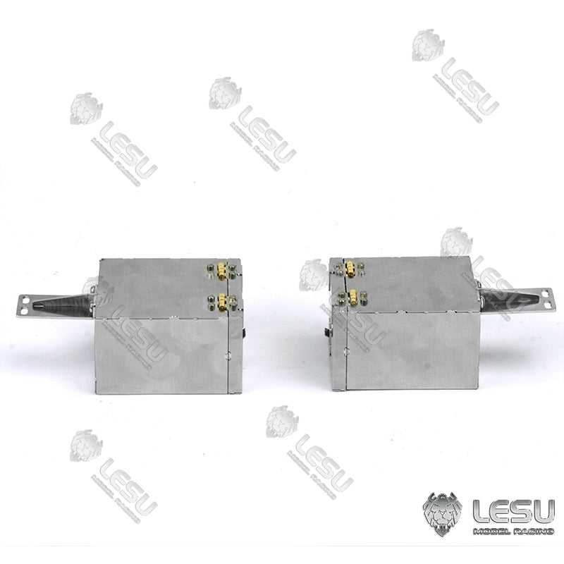LESU Metal Taillight Air Tank Set Urea Cans Tank Toolbox Suitable for 1/14 DIY RC Tractor Truck Radio Control Dumper Model