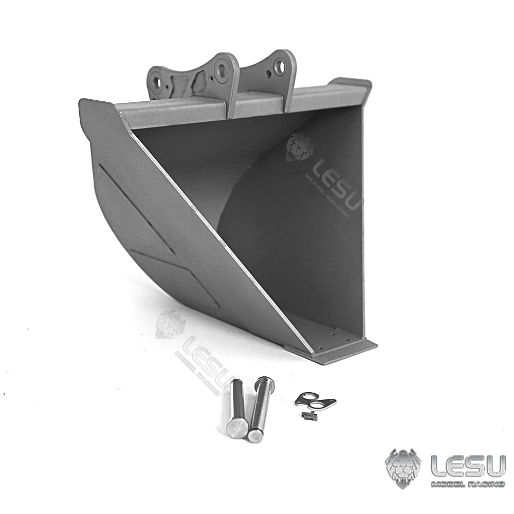 LESU 1PC Stainless Steel Bucket Spare Parts for 1/14 Scale ET35 RC Metal Hydraulic Excavator Digger Models Accessories DIY