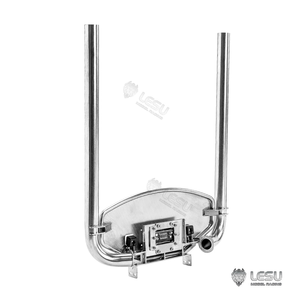 LESU Metal Exhaust Chimney for 1/14 RC Tractor Truck R730 R470 R620 770S Circuit Plug