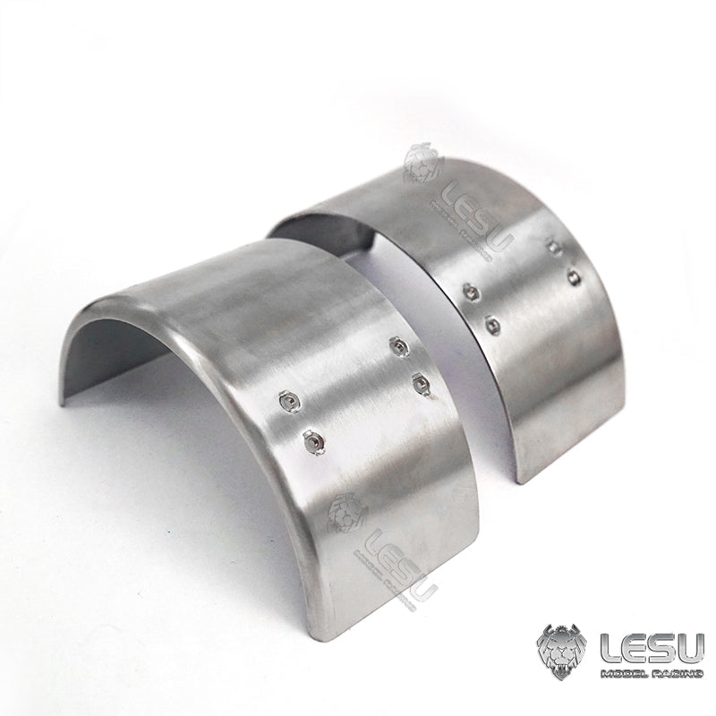 US STOCK LESU 1 Pair Metal Mudguard Accessory Suitable for TAMIYA 1/14 DIY RC Truck Tractor Model Dumper Trailer Cars Spare Parts