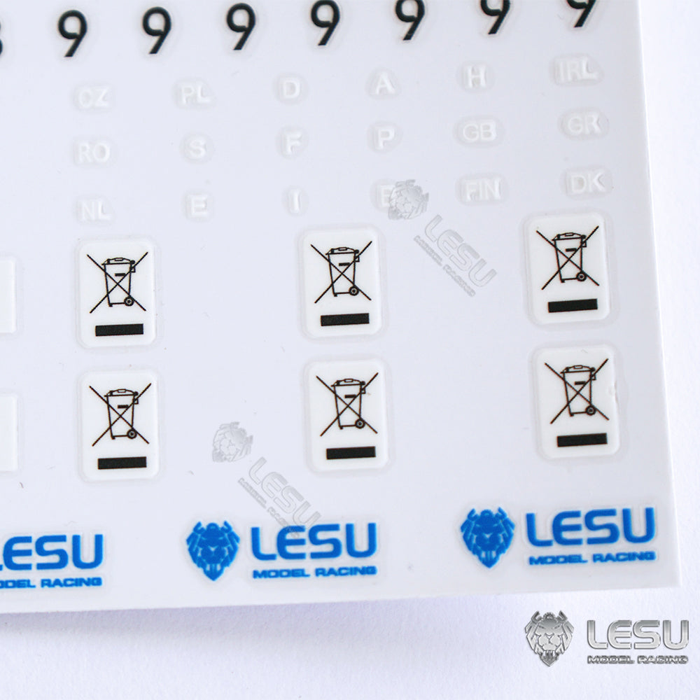 LESU Decal Sticker for 1/14 Scale Remote Construction Tractor Truck Dumper Tractor Model Decorative Parts Hydraulic Plate