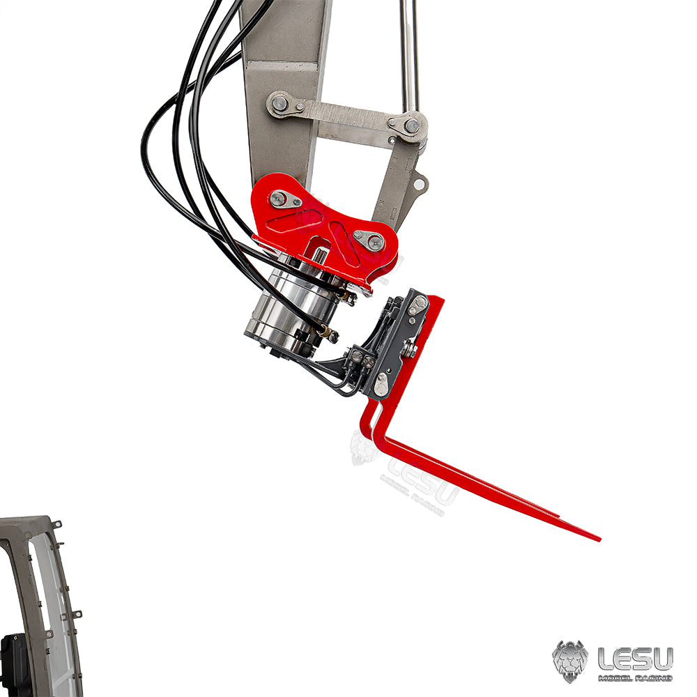 Metal 270 Dgrees Rotatable Hydraulic Fork for LESU 1/14 RC Hydraulic Digger Aoue C374F Radio Control Excavator Heavy Machine Model