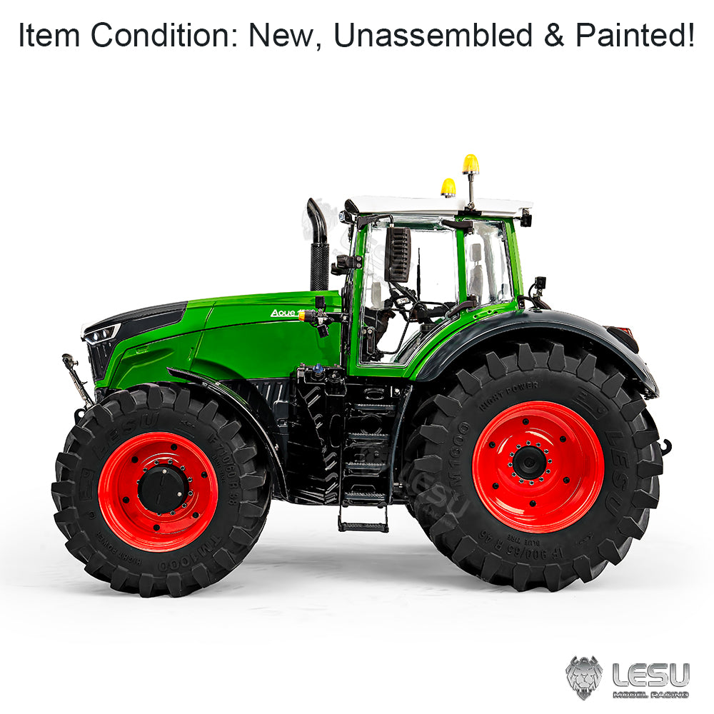 IN STOCK LESU 1/14 4X4 AOUE 1050 Metal Hydraulic RC Tractor Remote Control Car Model Kits Simulation Vehicle Model DIY Light