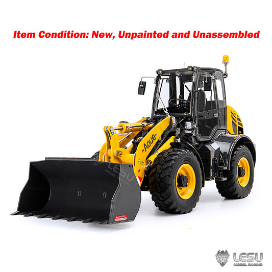 IN STOCK LESU 1/14 RC 4X4 Metal Hydraulic Loader KIT Aoue WA100M-8 Radio Control Construction Car Model Sound Light 4CH Valve Axle Lock