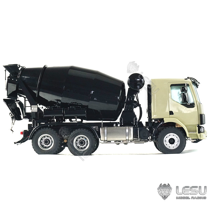 LESU 1/14 6x6 Metal Remote Controlled Unpainted Concrete Car Mixer Truck Construction Vehicle Model Light Sound System Servo ESC