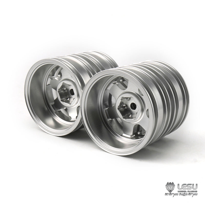 US STOCK LESU Simulated Rear Metal Double Wheel Hub Hex DIY Spare Part Suitable for TAMIYA Model RC 1/14 Tractor Truck Cars Accessory