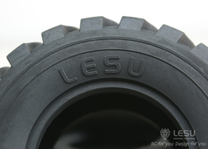 US STOCK LESU 110MM Diameter 45MM Height Wheel Rubber Tyres 1/15 Loader RC Car Truck Model DIY Spare Parts Accessories