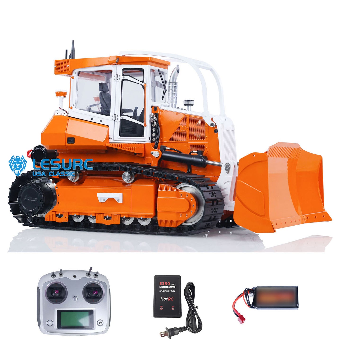 LESU Metal 1/14 RC Hydraulic Bulldozers 850K Radio Controlled Construction Vehicles DIY Car Toy Gift Painted Assembled