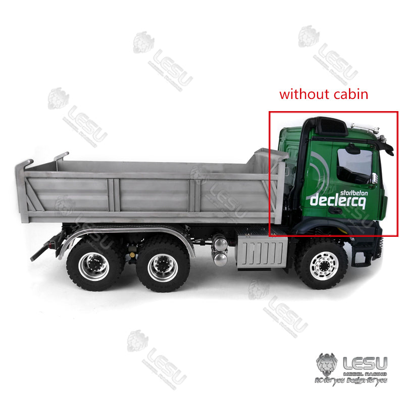 LESU 1/14 Remote Controlled 3363 3348 6*6 Dumper Truck Construction Vehicle Hydraulic System Motor Sound Light System Servo ESC