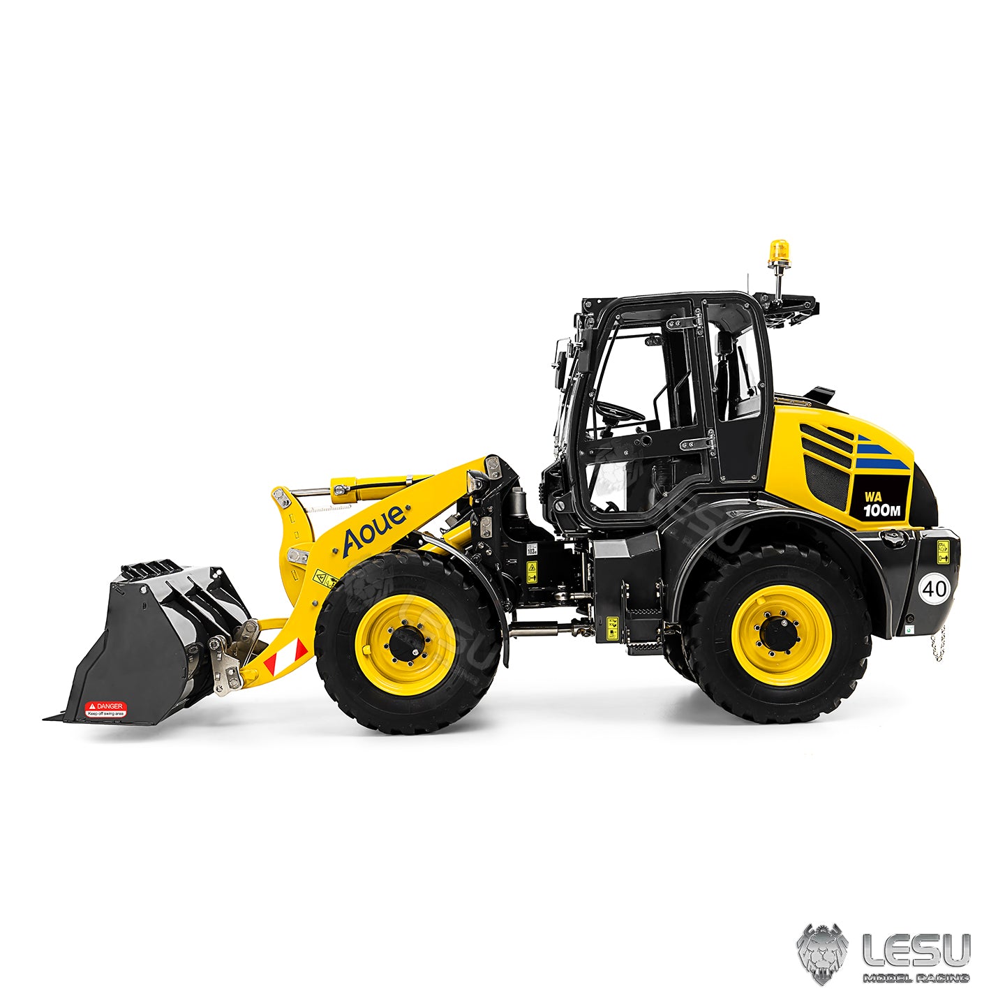 LESU 1/14 Metal RC Hydraulic Loader Aoue WA100M-8 4*4 RTR Remote Control Construction Vehicle Axle Lock Sound Light ST8 Radio