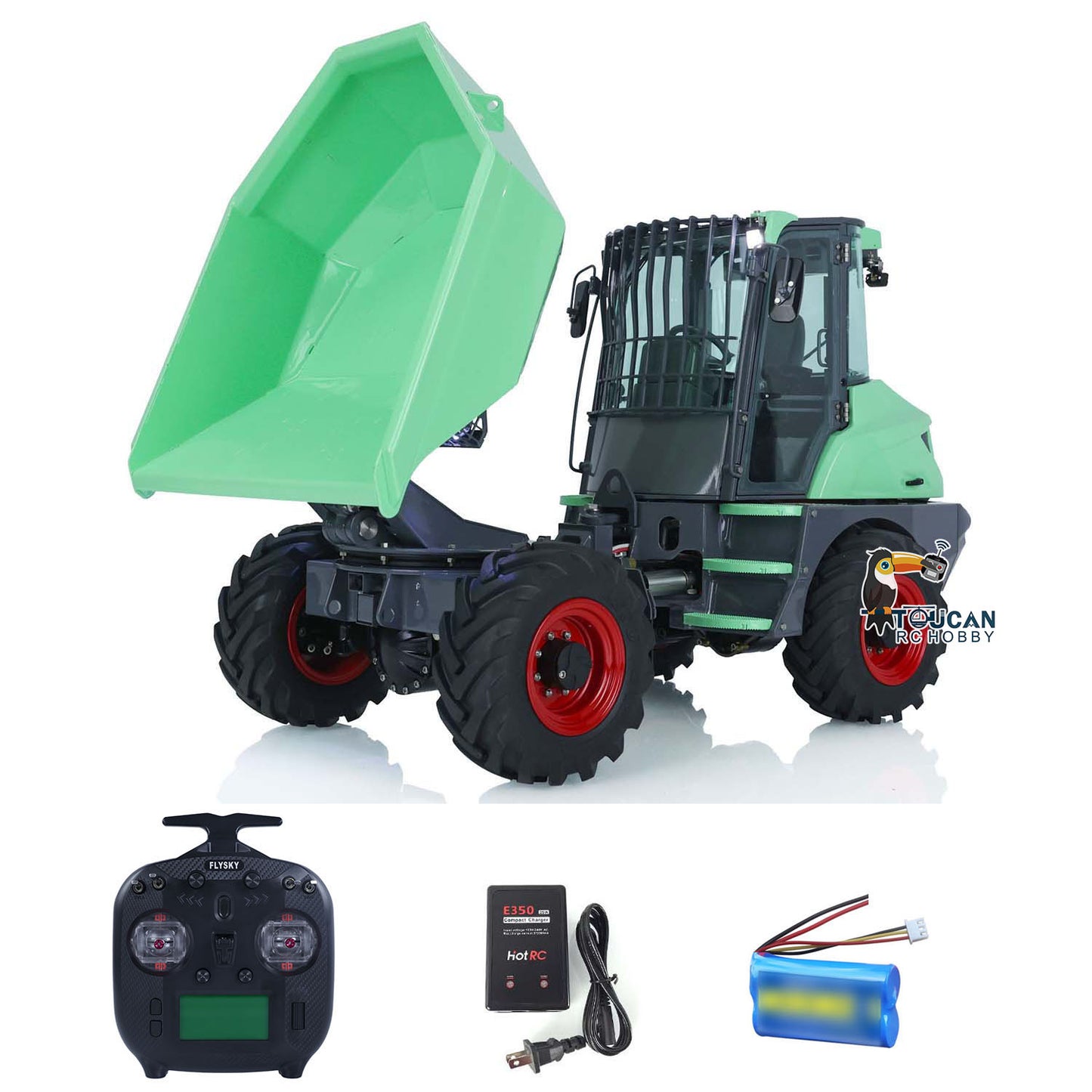 LESU 1/14 Scale Metal Remote Controlled Hydraulic Articulated Dumper AOUE 6MDX Ready To Run 4X4 Tipper Truck W/ Sound Light System