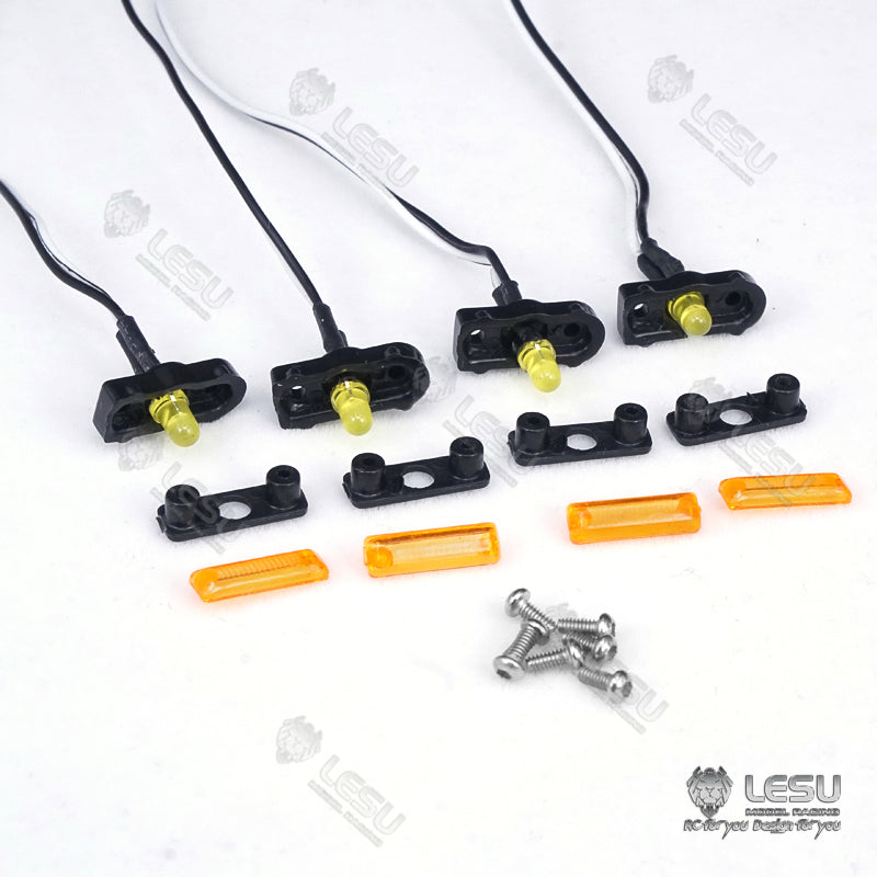 US STOCK US STOCK 1/14 LESU Side Skirts Light LED Lamp Suitable for TAMIYA DIY Spare Part Tractor Truck Radio Controlled Trailer Model