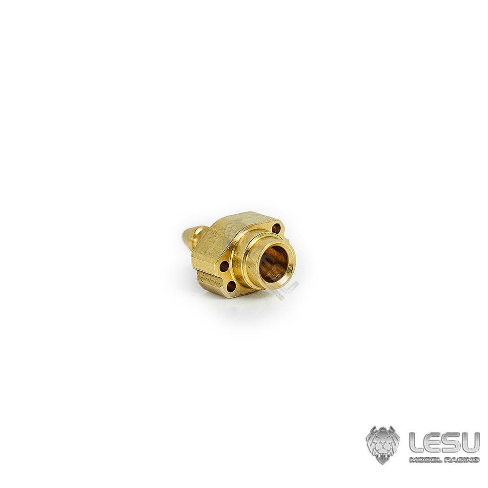 LESU Brass Straight Nozzle for 1/14 1/12 Hydraulic RC Excavator Dump Truck Loader Car Model