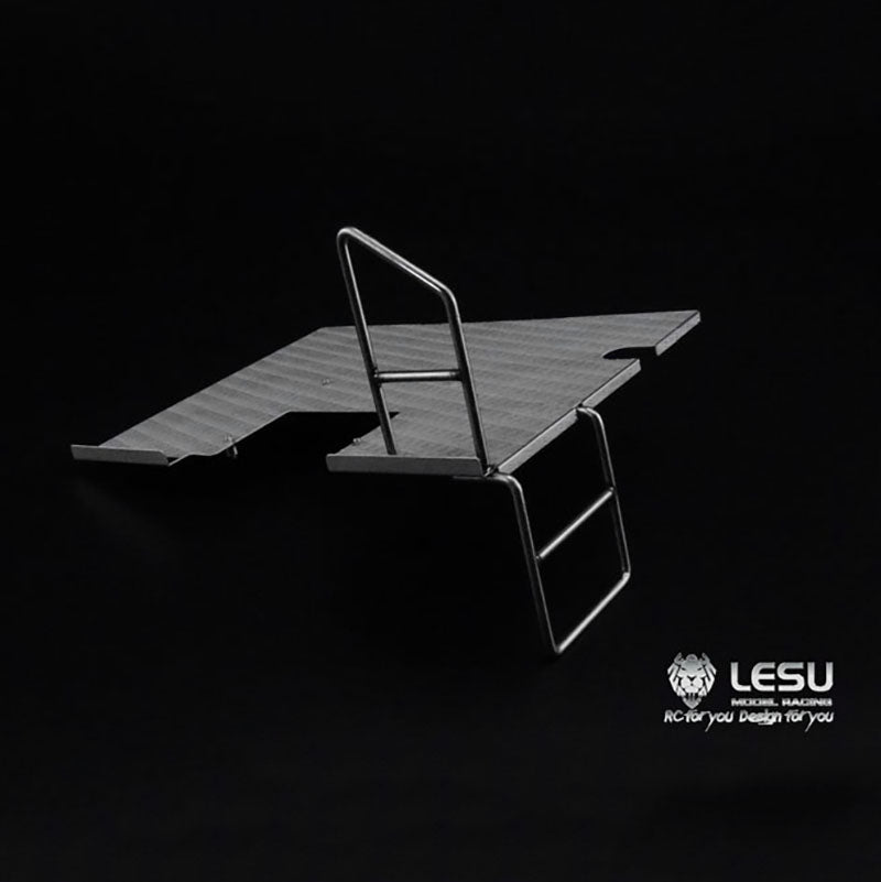 LESU 1/14 Rear Lights Exhaust Box Metal Pedal Second Plate Set ABS Plastic Car Body for RC Tractor Truck DIY Model Part