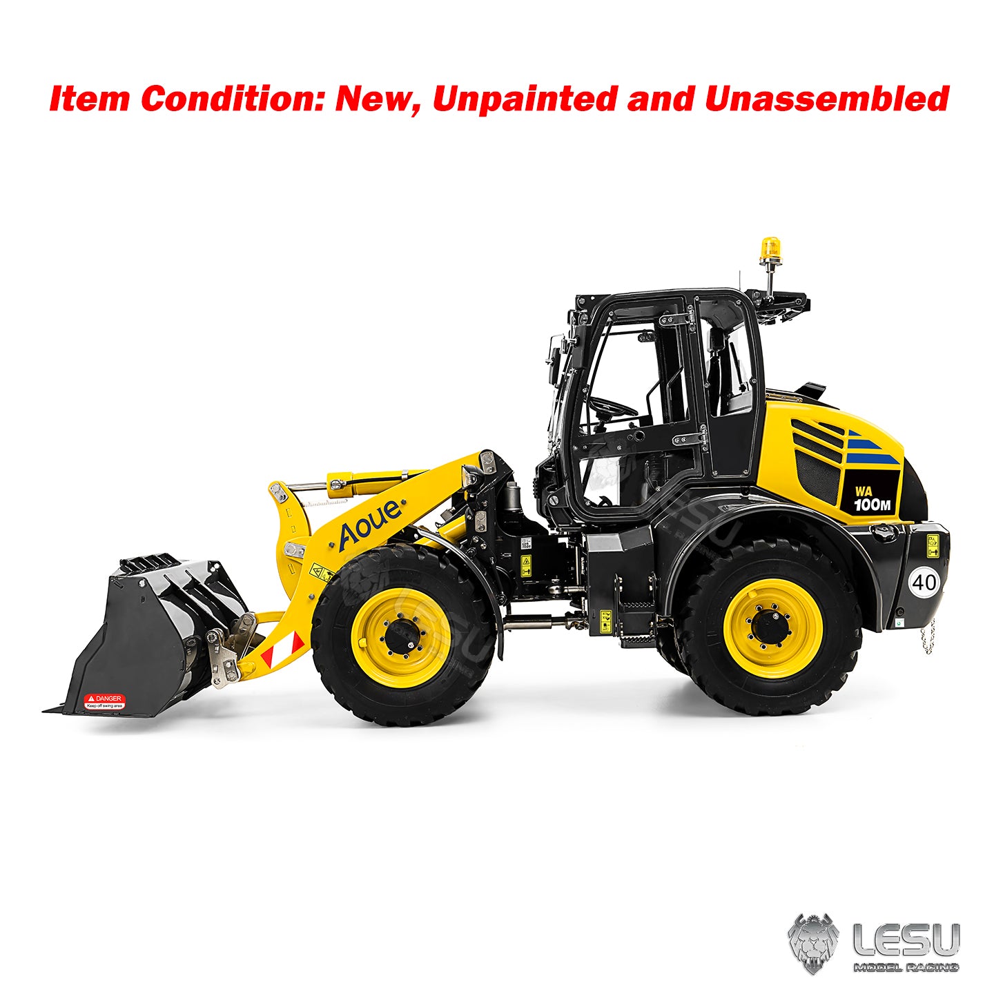 IN STOCK LESU 1/14 RC 4X4 Metal Hydraulic Loader KIT Aoue WA100M-8 Radio Control Construction Car Model Sound Light 4CH Valve Axle Lock
