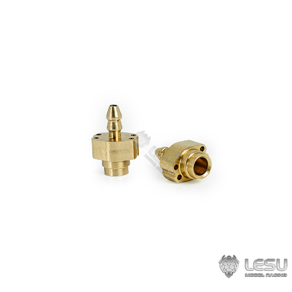 LESU Brass Straight Nozzle for 1/14 1/12 Hydraulic RC Excavator Dump Truck Loader Car Model