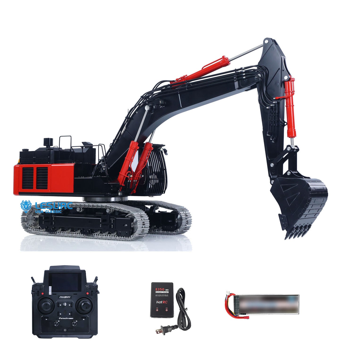 LESU 1/14 Remote Control Hydraulic Excavator Aoue ZX490 RTR CNC Metal RC Digger Car 6CH Valve Light Sound Paladin PL18EV Lite
