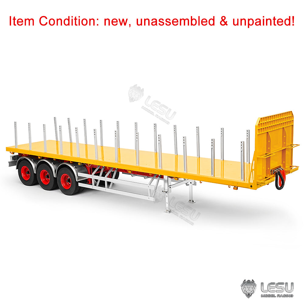 LESU 40FT 3Axles Semi Metal Trailer for 1/14 RC Tractor Truck Remote Control Car Electric Model