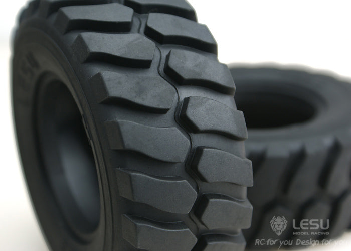 US STOCK LESU 110MM Diameter 45MM Height Wheel Rubber Tyres 1/15 Loader RC Car Truck Model DIY Spare Parts Accessories