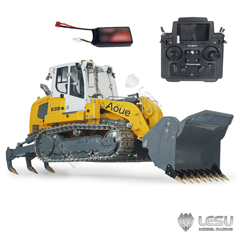 LESU 1/14 Metal Hydraulic Tracked RC Painting Loader W/ Battery PL18EV LITE Ripper 4CH Valve Servo ESC Decals Light Sound Motor