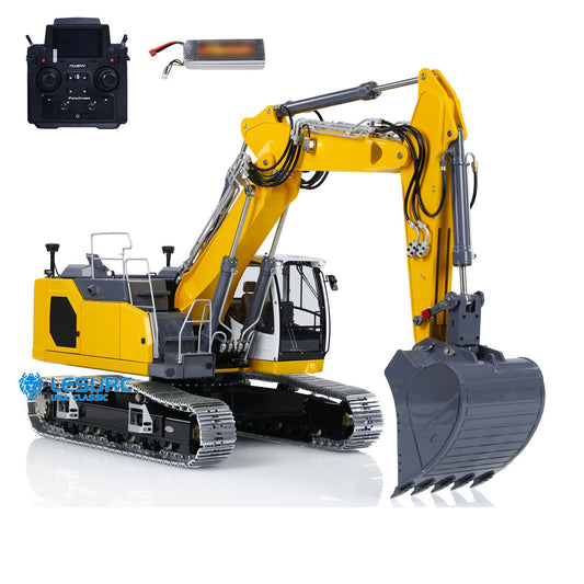 1:14 Hydraulic RC Three-section Digger Metal LESU 3-arms Aoue-LR945 Excavator Painted Assembled W/Light Servo