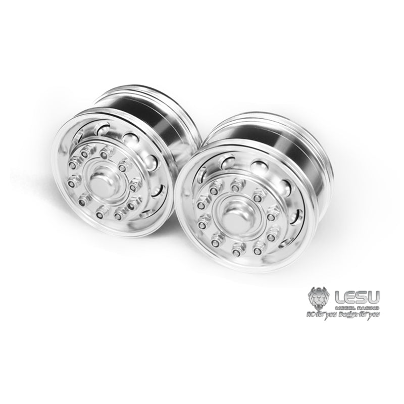 LESU Metal Front Wide Wheel Hub DIY Spare Part Suitable for RC 1/14 Unpower Axle Model Tractor Truck Radio Controlled Cars
