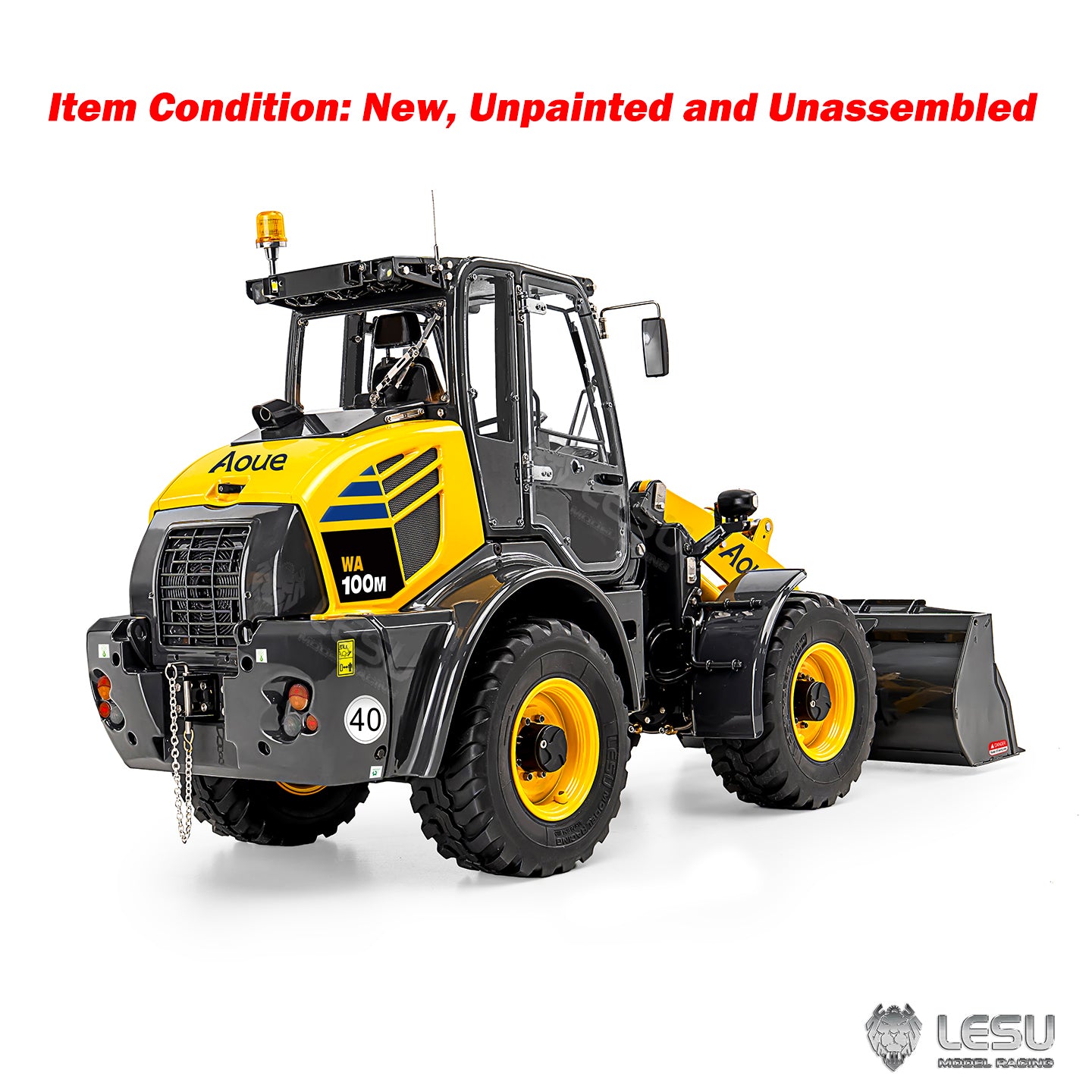 IN STOCK LESU 1/14 RC 4X4 Metal Hydraulic Loader KIT Aoue WA100M-8 Radio Control Construction Car Model Sound Light 4CH Valve Axle Lock