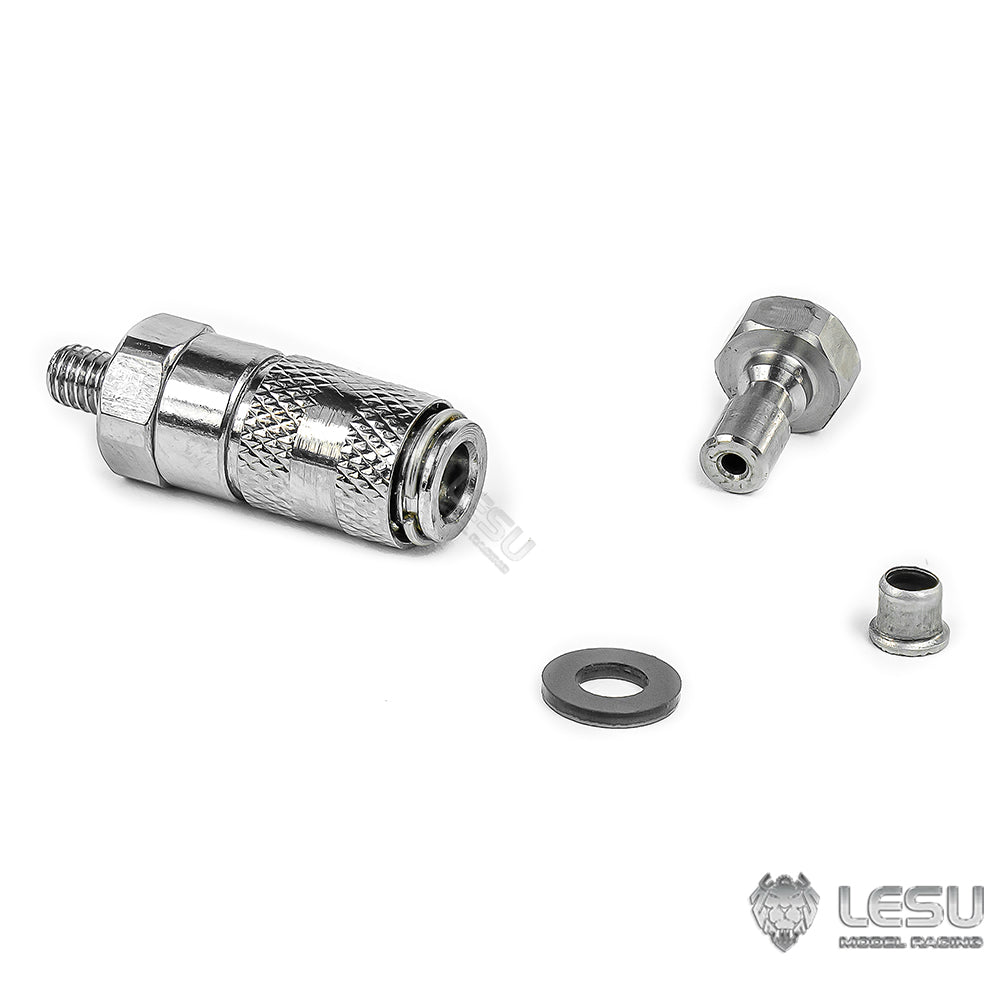 LESU Metal Quick-Release Conversion Connectors for 1/14 RC Hydraulic Truck Construction Vehicles 2x1MM Oil Tube
