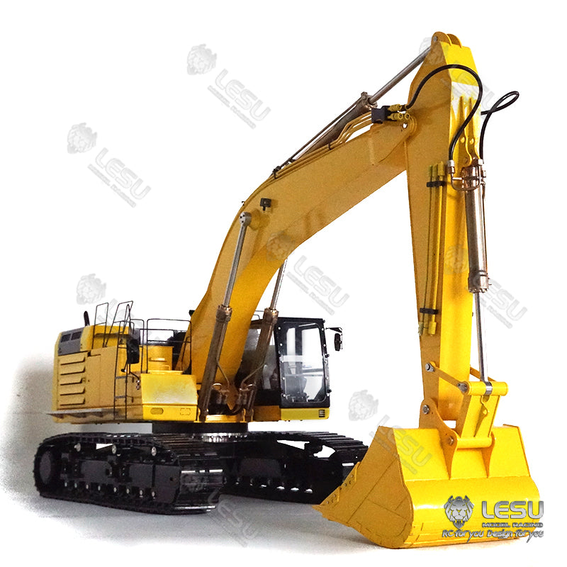 LESU 1/14 374 374F Hydraulic Excavator W/ Light Systeam Servo Motor ESC Optional Accessories Metal Grab Hammer Ripper Bucket