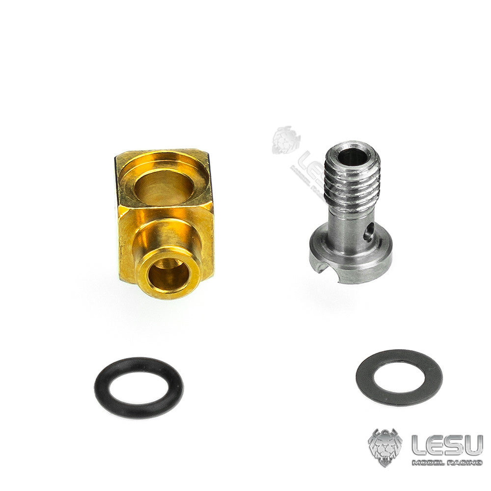 LESU Brass Welding Nozzle for 1/14 RC Hydraulic Construction Vehicles Excavator Loader Forklift Bulldozer Model 2MM*1MM Oil Hose Parts