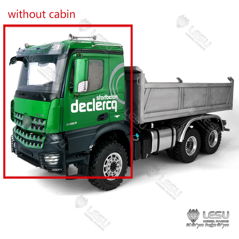 LESU 1/14 Remote Controlled 3363 3348 6*6 Dumper Truck Construction Vehicle Hydraulic System Motor Sound Light System Servo ESC