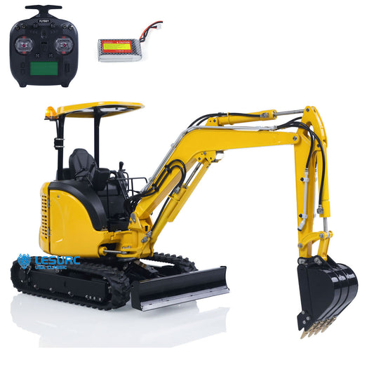 In Stock LESU 1/14 Mini RC Hydraulic Excavator PC30 Metal 6CH Valve Digger Ready To Run ST8 Radio Painted Assembled