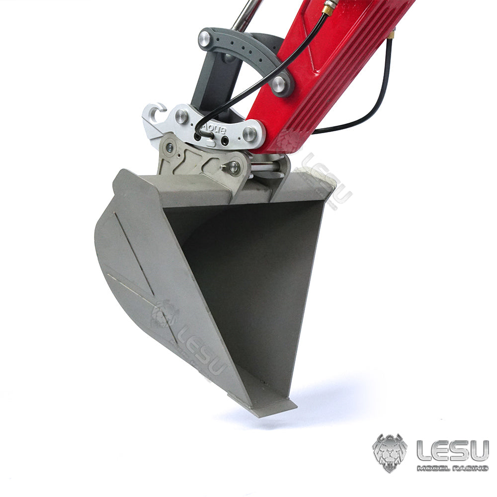 LESU Metal Grab Hammer Hydraulic Tiltable Bucket Ripper Spare Parts For 1/14 RC Aoue ET35 Hydraulic RC Excavator B0006 Model