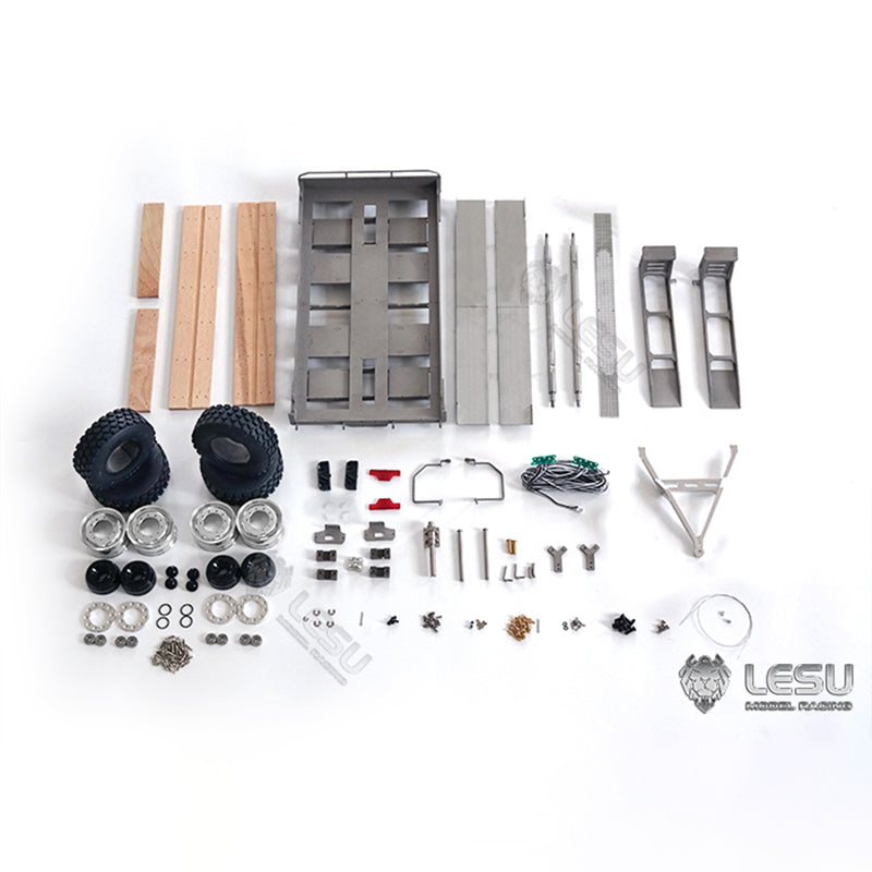 Metal Trailer Plate For 1/14 LESU Skid Steer Loader A0008 B0008 Model RC Hydraulic Cars Model