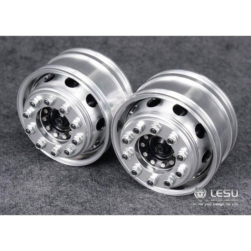 LESU Metal Front Wheel Hub of Powered Unpowered Axles for Tractor Truck 1/14 RC Dumper Trailer Tipper Cars Spare Part