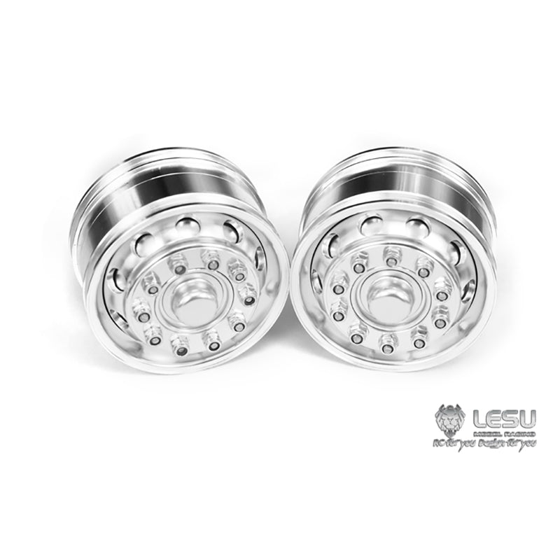 LESU Metal Front Wide Wheel Hub DIY Spare Part Suitable for RC 1/14 Unpower Axle Model Tractor Truck Radio Controlled Cars