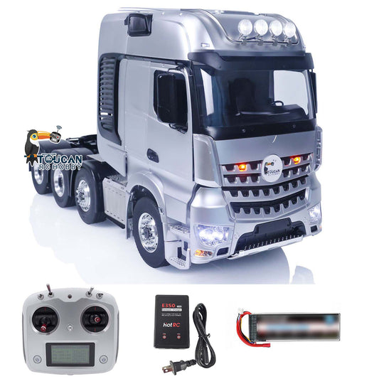 LESU 1/14 RC Tractor Truck 8x8 Metal Chassis High-Quality Customized Remote Control Car 3-speed Transmission Model Equipment Rack