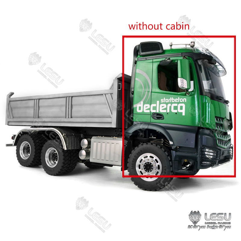 LESU 1/14 Remote Controlled 3363 3348 6*6 Dumper Truck Construction Vehicle Hydraulic System Motor Sound Light System Servo ESC