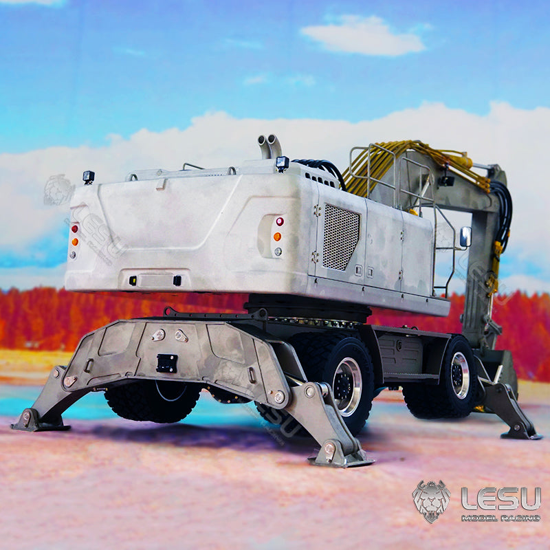 1/14 Scale LESU RC Model Metal Hydraulic Aoue ET30H Wheeled Excavator Digger Pump Valve Light Motor ESC Servo Upgrade Accessories