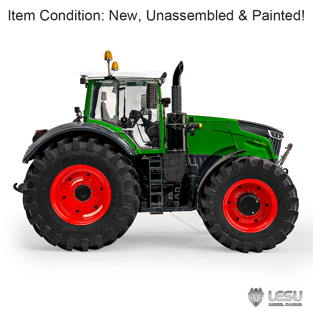 IN STOCK LESU 1/14 4X4 AOUE 1050 Metal Hydraulic RC Tractor Remote Control Car Model Kits Simulation Vehicle Model DIY Light