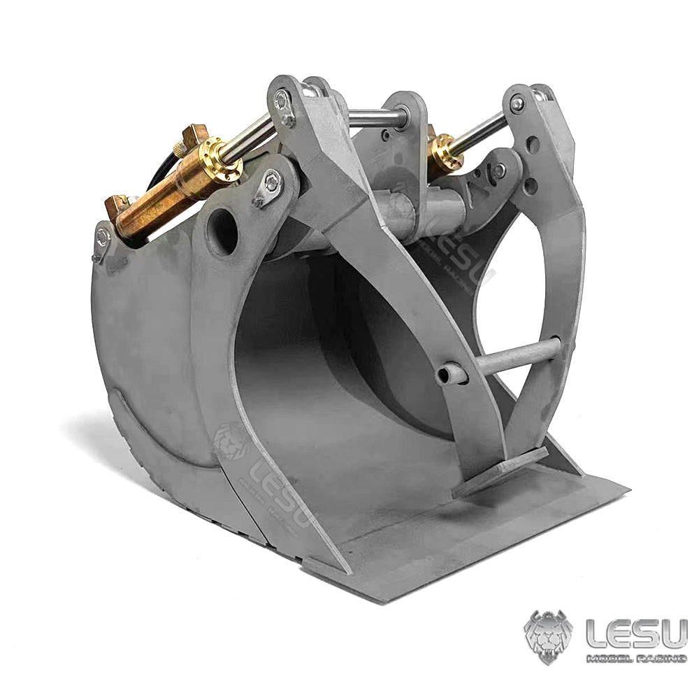 LESU Metal Grab Hammer Hydraulic Tiltable Bucket Ripper Spare Parts For 1/14 RC Aoue ET35 Hydraulic RC Excavator B0006 Model