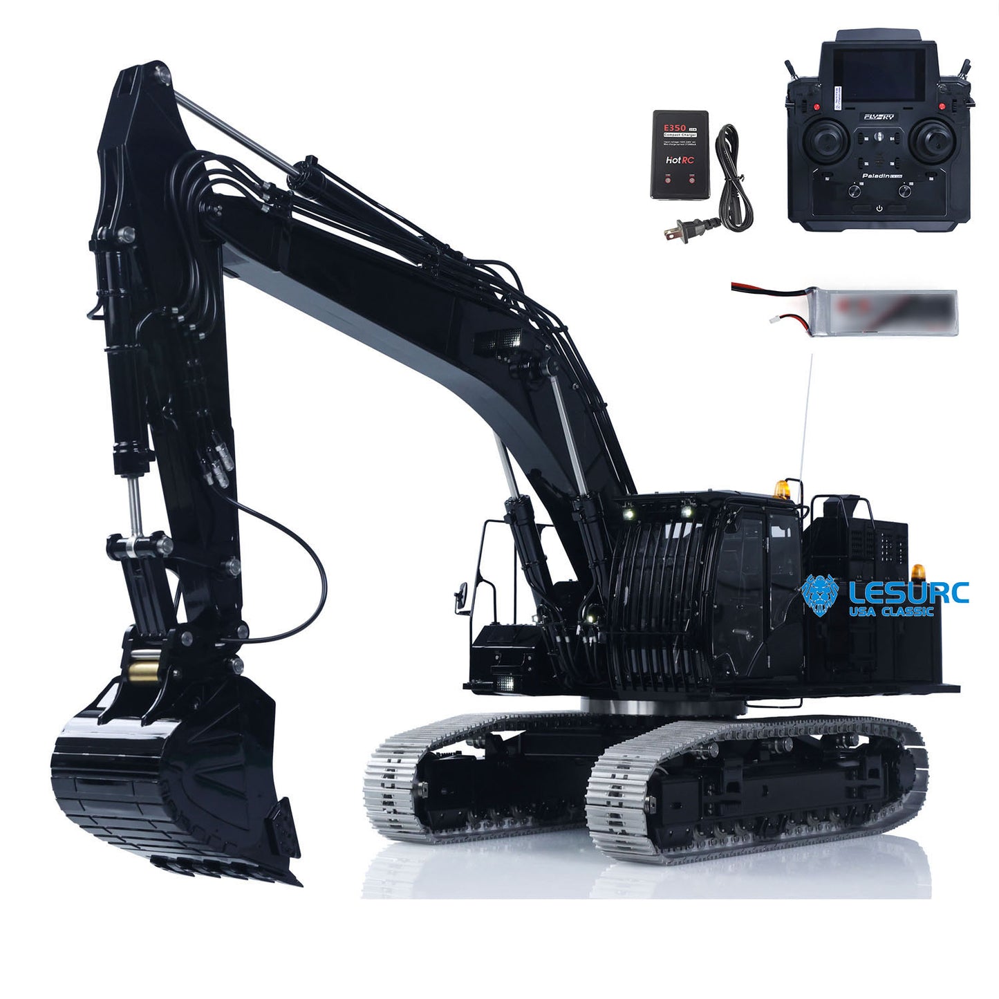 LESU 1/14 Remote Control ZX490 Hydraulic Excavator Aoue Metal Upgraded Heavy RC Digger Flysky Paladin PL18EV Lite Sound Smoke