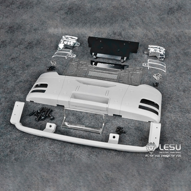 Lesu Upgraded Parts Metal Lower TopLine Front Bumper Suitable for 1/14 Scale RC Truck TGX Radio Controlled Dumper Car Model